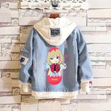 Comic Denim Jacket Casual Loose Denim Jacket Coat Printing