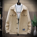Corduroy Varsity Jacket Corduroy Jacket Men's Spring and Autumn Clothes Vintage Overalls Jacket Trendy Men's Clothing