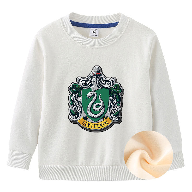 Children Boy Co Ord 2 Piece Set Fleece-Lined Thick Round Neck Children's Sweater