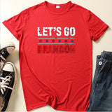 Let'S Go Brandon T Shirt Summer Personalized English Printed Short Sleeve T-Shirt