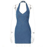 Maddy Euphoria Outfits Summer Zipper V-neck Vintage Dress for Women