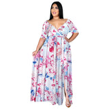 Nina Parker plus Size Dresses Short Sleeve Sexy Beach Dress