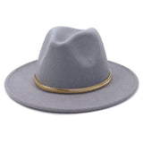 Cowboy Hats Autumn and Winter Men's and Women's Woolen Hat Fedora Hat