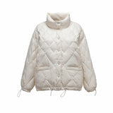 Women Winter Coats Puffer Jacket Down Coat Lightweight Down Jacket Women's Short Diamond Lattice Coat