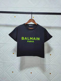 T Shirt Balmain Spring/Summer Flocking Letter Jacket Cotton Short T-shirt