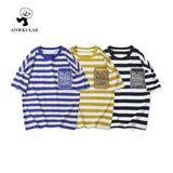 Children T Shrits Boy Summer Clothing Children's Striped T-shirt Short Sleeve