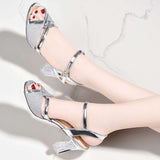 Nude Block Heel Peep Toe Sandals