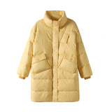 Women Winter Coats Puffer Jacket Down Coat Down Jacket Female Winter Glossy Thickening Stand Collar Coat