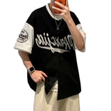 Baggy Baseball Jersey Embroidered T-shirt Men's Short Sleeve Baseball Clothes