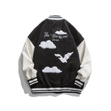 Blue Varsity Jacket Spring and Autumn Baseball Uniform Jacket Men's Sports Couple Jacket Men Baggy Coat