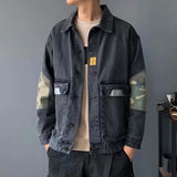 Paisley Denim Jacket Spring and Autumn Denim Jacket Men's Loose Jacket