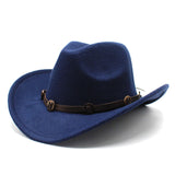 Cowboy Hats Denim Hat Woolen Bowler Hat for Women