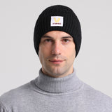 Mens Winter Hats Autumn and Winter Windproof Trendy Pullover Hat