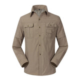 Men's Habit Shirts Quick-Drying Men's Fishing Shirt Lapel Shirt