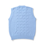 Men Sweater Vest Hollow out Sweater Vest Men's Loose V-neck Sleeveless Sweater Vest