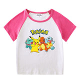 Children Pokemon Pikachu T Shirt Cotton T-shirt Casual Sports Cute