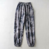 Women Fall Fall Three-Color Tie-Dyed Sweatpants Elastic Waist Ankle-Tied Sweatpants
