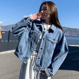 Baggy Jacket Women's Fashionable Loose Denim Jacket