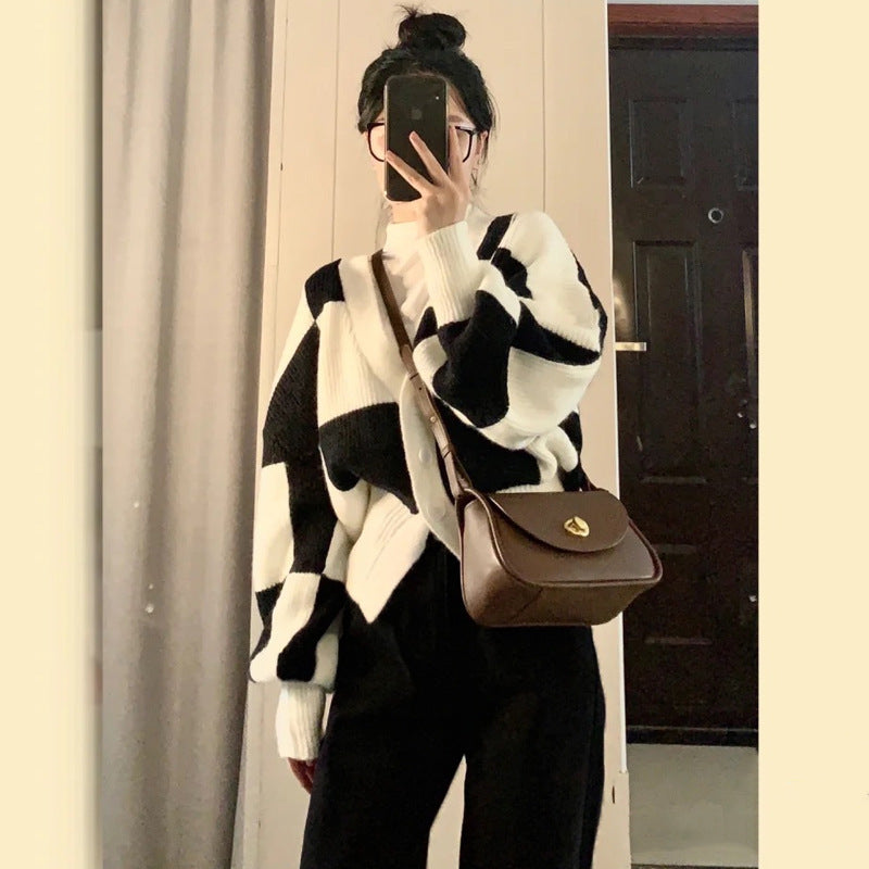 Preppy Aestitic Sweater Spring Knitted Cardigan Coat for Women