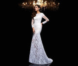 Bridesmaid Dress Autumn and Winter Women's Dress Hip-Wrapped Evening Dress