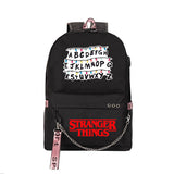 Stranger Things Hellfire Club Backpack Stranger Things School Bag USB Charging Backpack Large Capacity Travel Bag