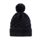 Women Winter Hats Winter Women Woolen Cap Solid Color Warm Knitted Hat