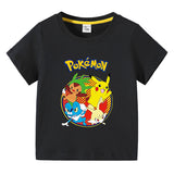 Children Pokemon Pikachu T Shirt Cotton T-shirt Casual Sports Cute