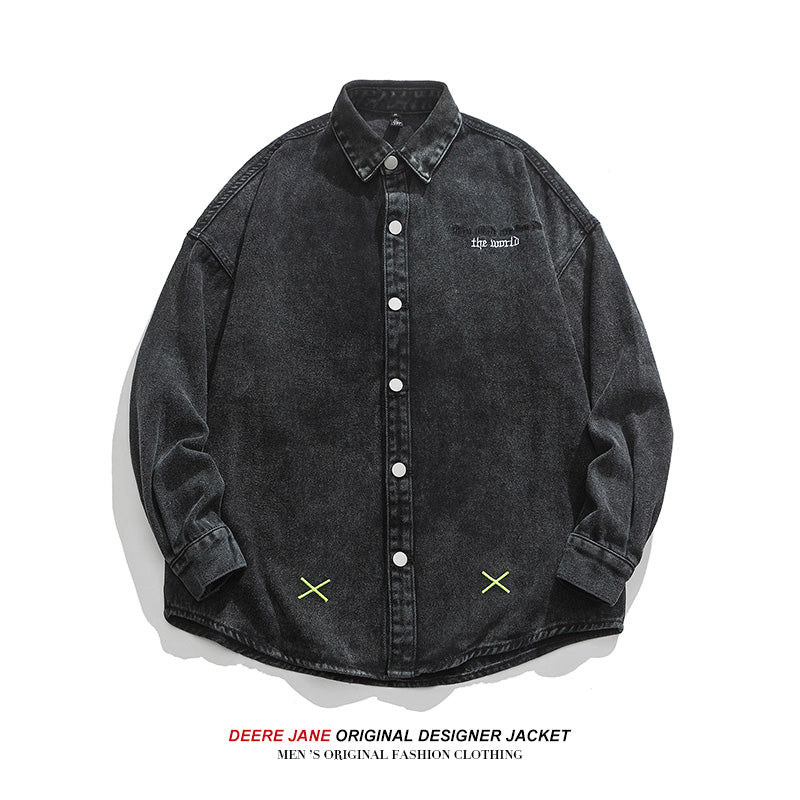 Men Jacket Spring Denim Jacket Coat Male Loose Shirt
