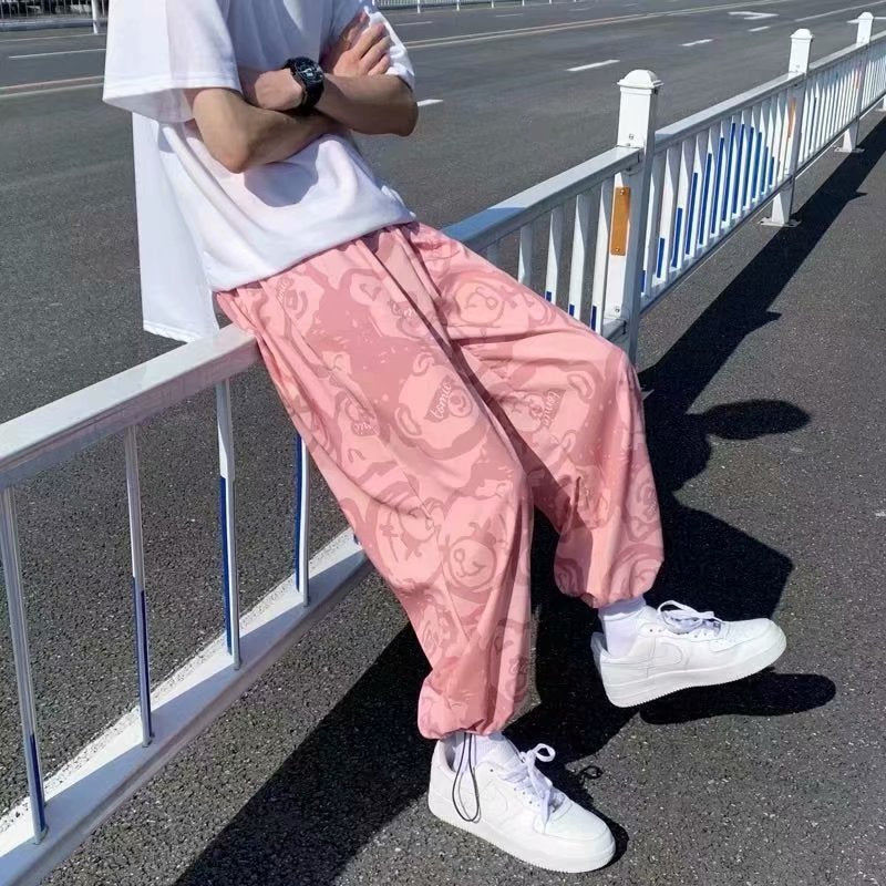 Men Pants Men's Summer Sports Pants Straight Loose Casual