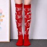 Winter Thick Knit Thigh High Socks Long Stockings Boot Knitted Pantyhose Long Bunching Socks