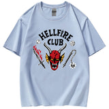 Stranger Things Hellfire Club T Shirt Printed Men'S And Women'S Sports Short Sleeve