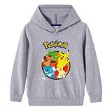 Children Pokemon Pikachu Hoodie Spring and Autumn Cotton Hooded Sweater