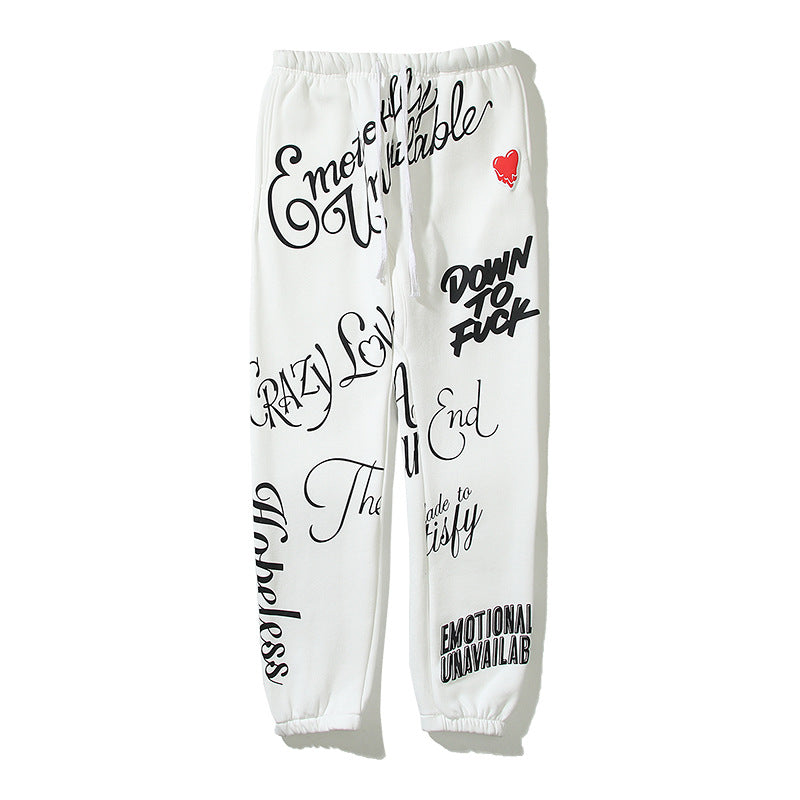 Kanye West Sunday Service Pant EU Heart Vintage Distressed Puff Print Sweatpants