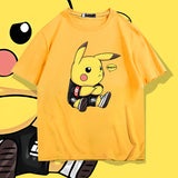 Men and Women Pokemon Pikachu T Shirt Cotton Short Sleeve T-shirt