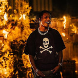 ASAP Yams T Shirt Vlone Skull Printed Short Sleeve T-shirt