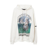 Mens Fall Outfits Vintage Men's Hooded Sweater Portrait Graffiti Printing Hoodie