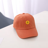 Smiley Face Cap Children's Spring and Summer Button Smiley Face Peaked Cap Baseball Cap