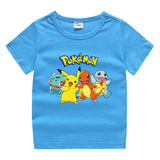 Children Pokemon Pikachu T Shirt Cotton T-shirt Casual Sports Cute