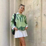 Preppy Aesthetic Sweater Pullover Women's Autumn and Winter Loose Knitwear