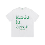 Preppy Aesthetic T Shirt Printed Couple Short Sleeve round Neck Loose