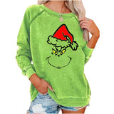 Grinch Hoodie Grinch Stole Christmas round Neck Sweater for Women