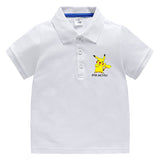 Children Pokemon Pikachu T Shirt Polo Cotton T-shirt