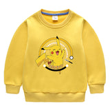 Children Pokemon Pikachu Hoodie Brushed Hoody Cotton