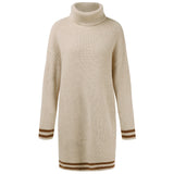 Women Fall Outfits Sweater Skirt Turtleneck Long Sleeve Knitted Dress