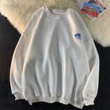 Men Sweatshirts Sweater Men's Loose Long Sleeve Printed round Neck Pullover Coat