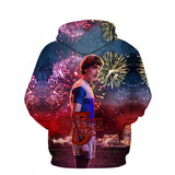 Stranger Things Hoodie 3D Digital Printing Hooded Pullover Anime Baseball Uniform Sweater