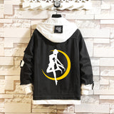Comic Denim Jacket Anime Clothes Men's Sweater Denim Jacket