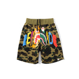 Shark Print Shorts Camouflage Shorts Men's and Women's Men's Beach Shorts Middle Pants