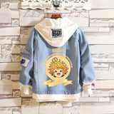 Comic Denim Jacket Clothes Men's and Women's Spring Denim Jacket