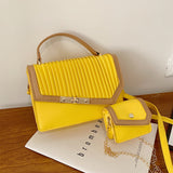 Sling Bags Chain Bag Casual Pleated Crossbody Bag